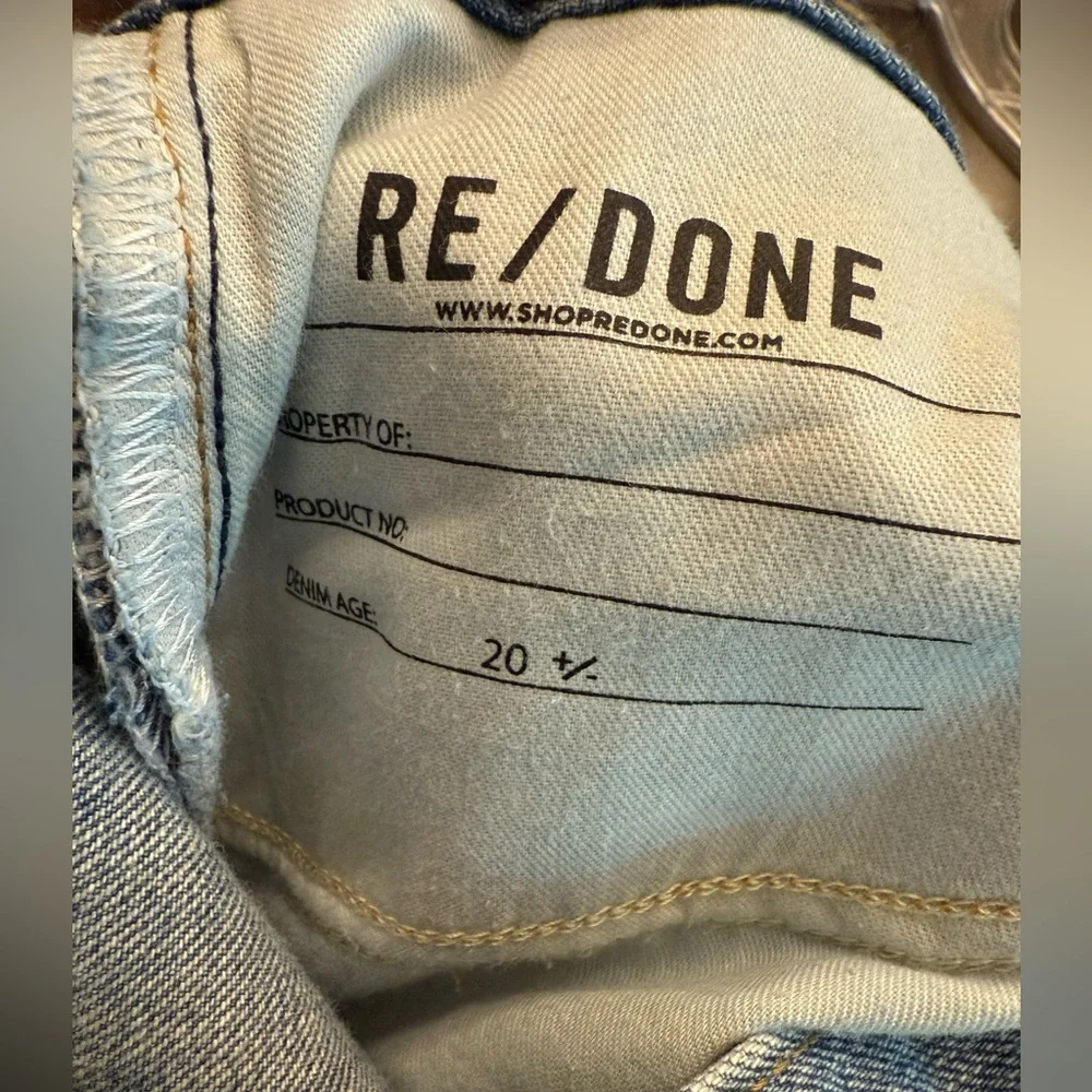 New Re/Done 70s Low Rise Bell Bottom Jeans in Lake Blue, Size 30. - Picture 6 of 14